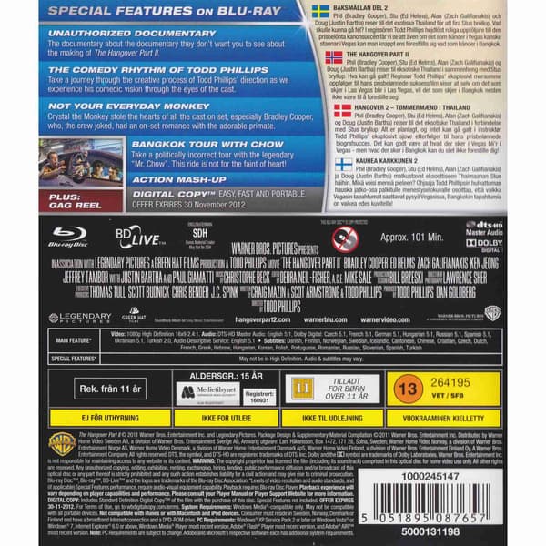 Hangover Part II Blu-Ray (Brugt)