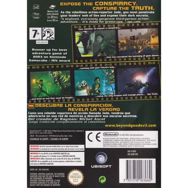 Beyond Good &  Evil Nintendo Gamecube (Brukt)