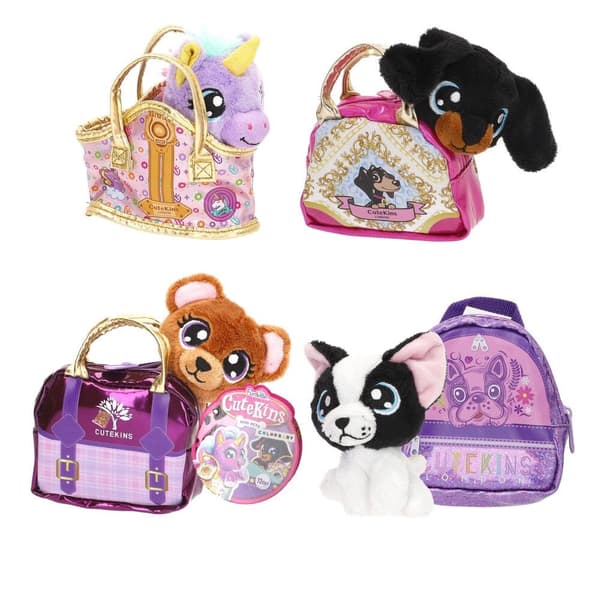 Cutekins assorted soft toy in a bag