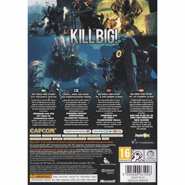Lost Planet 2 Xbox 360 Nordic (Brukt)