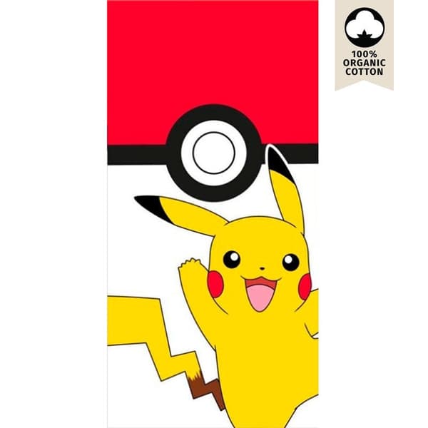 Pokémon Pikachu & Pokébold Badehåndklæde Bomuld 140x70 cm