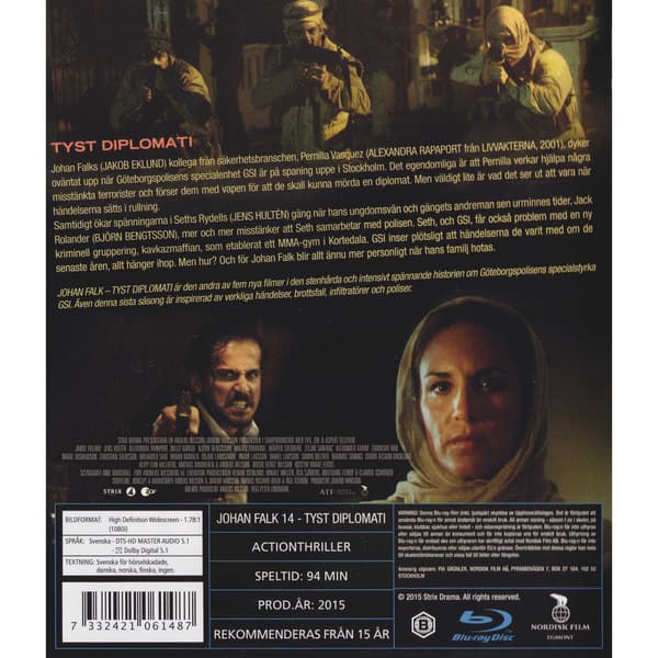 Johan Falk Tyst diplomati Blu-Ray (Brukt)