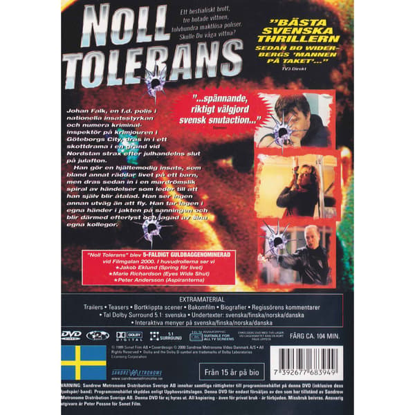 Noll Tolerans DVD (Begagnad)