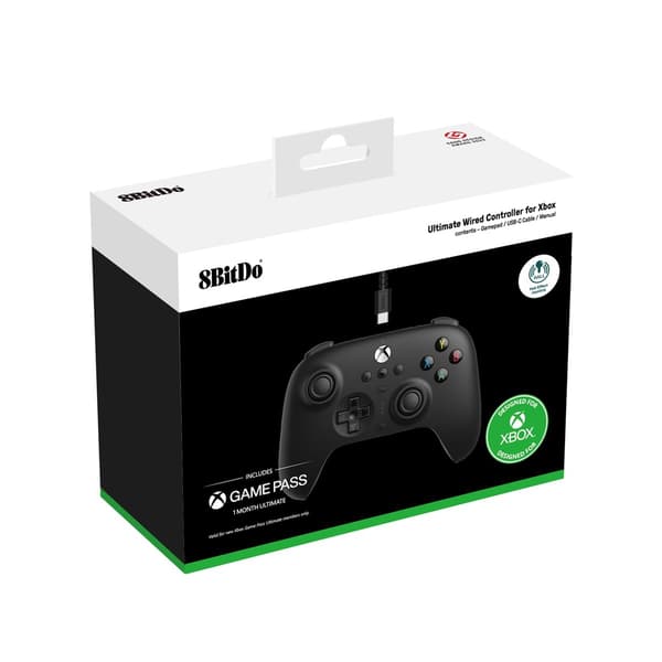 8BitDo Ultimate Trådbunden Xbox Handkontroll Hall Edition Svart