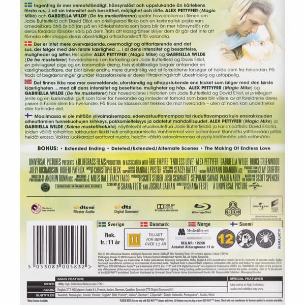 Endless Love Blu-Ray (Käytetty)