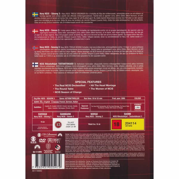 NCIS The Third Season DVD (Brugt)