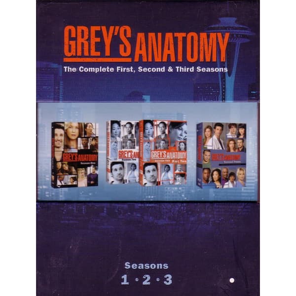Greys Anatomy The Complete First Second & Third Seasons DVD (Brukt)