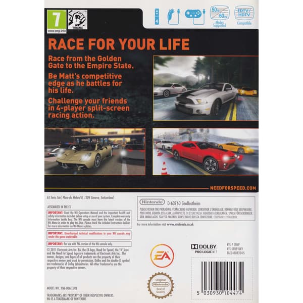 Need for Speed The Run Nintendo Wii (Brukt)
