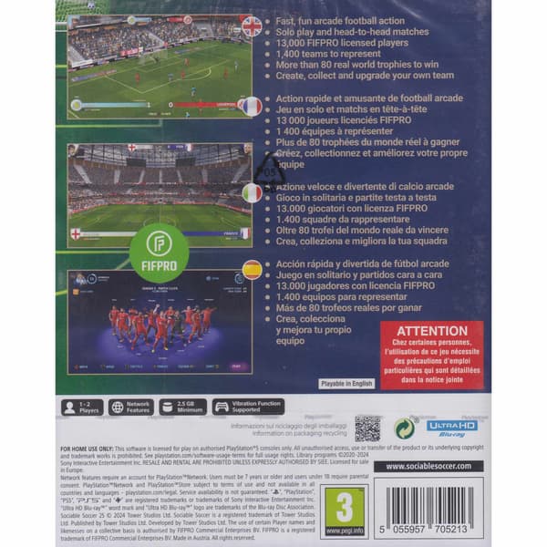 Sociable Soccer 25 Playstation 5 PS5