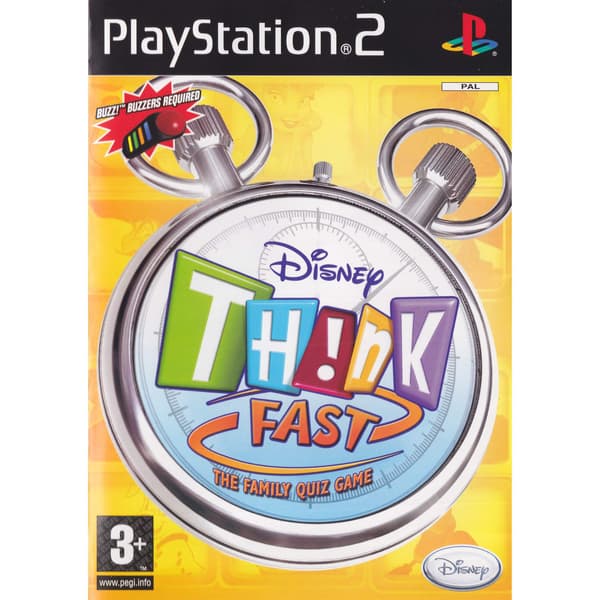 Disney Think Fast Playstation 2 PS2 (Brukt)