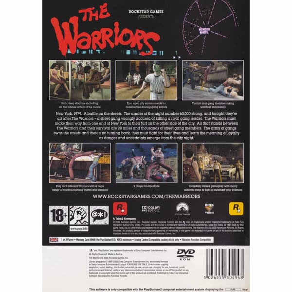 The Warriors Playstation 2 PS2 (Brukt)