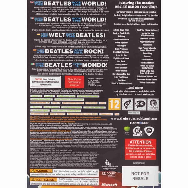 The Beatles Rockband Xbox 360 Bundle Copy (Brukt)