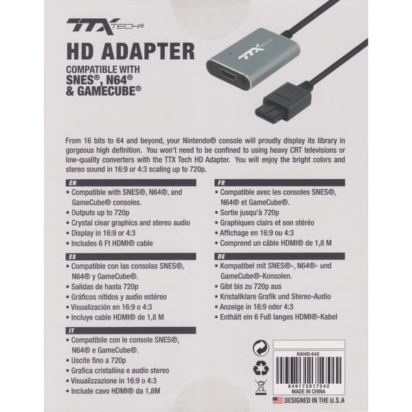 TTX Tech HD Adapter Super Nintendo, Gamecube & Nintendo 64