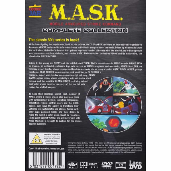MASK Complete Collection DVD (Brukt)