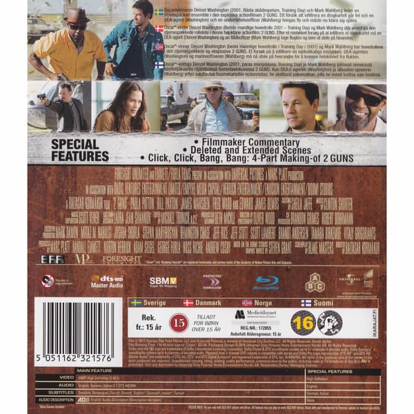 2 Guns Blu-Ray (Brukt)