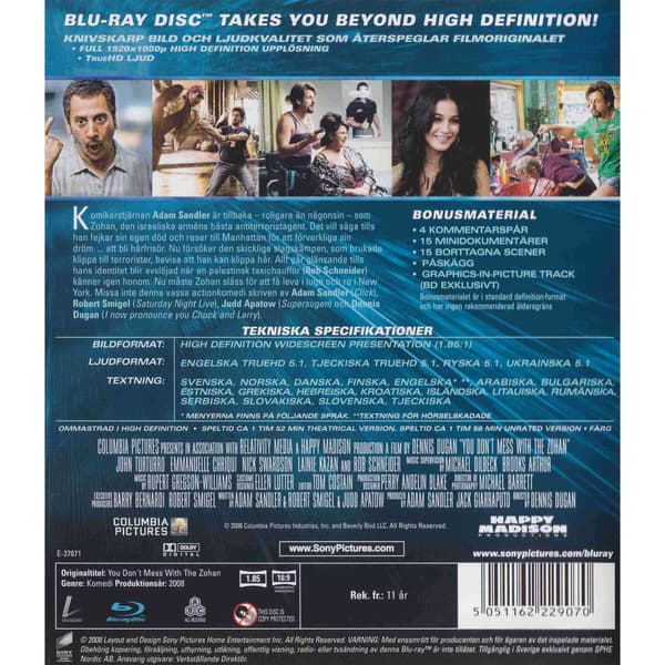 Jiddra inte med Zohan Blu-Ray (Begagnad)