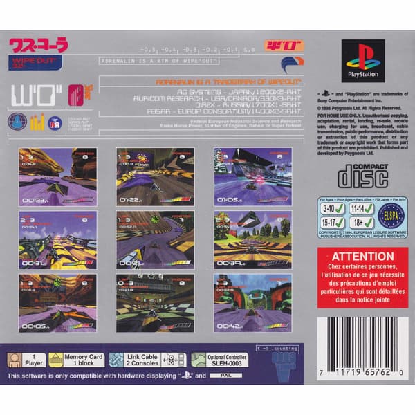 WipeOut Playstation 1 PS1 (Brugt)