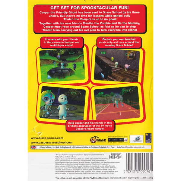Caspers Scare School Playstation 2 PS2 (Käytetty)