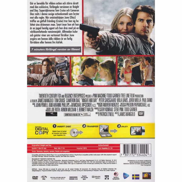 Knight and Day DVD (Brugt)
