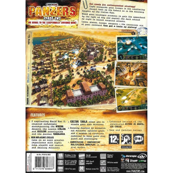 Codename Panzers Phase Two PC DVD (Käytetty)