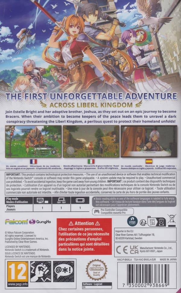 Trails in the Sky 1st Chapter Nintendo Switch