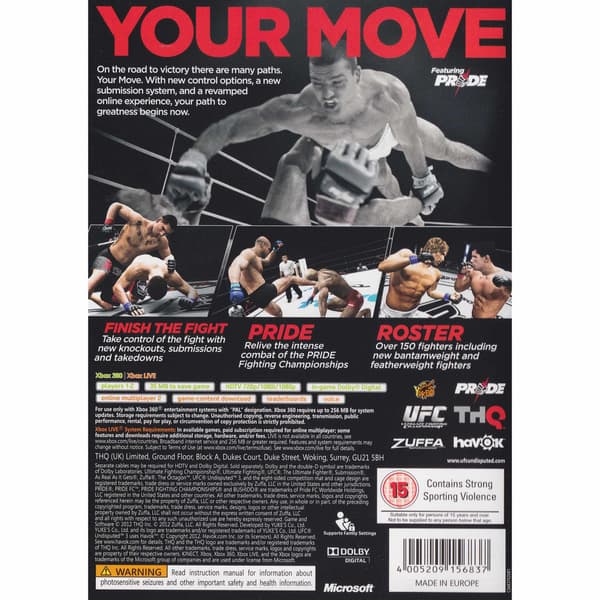 UFC Undisputed 3 Xbox 360 (Begagnad)
