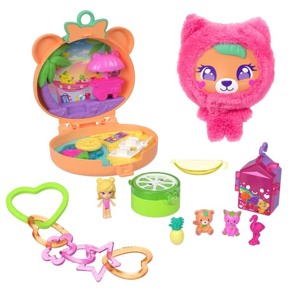 Polly Pocket plushie bear compact