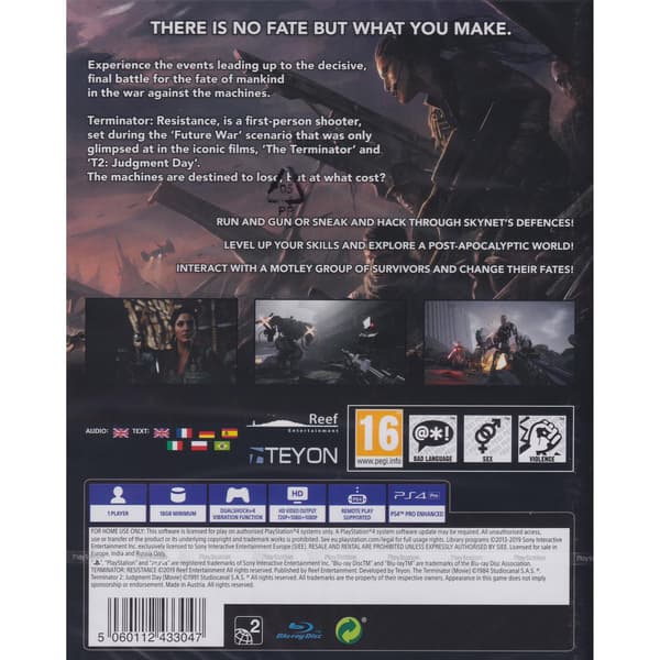 Terminator Resistance Playstation 4 PS4