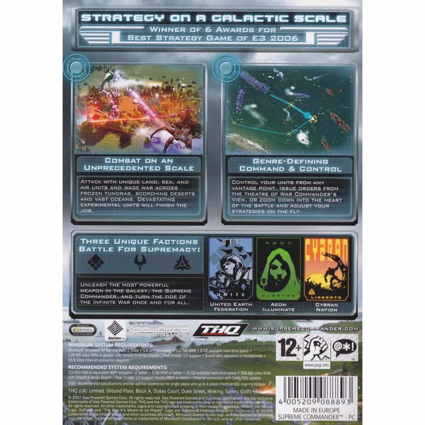 Supreme Commander PC DVD (Brukt)