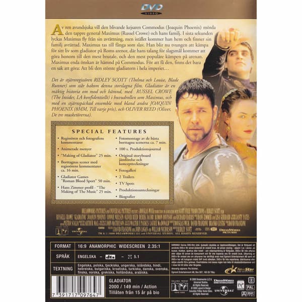 Gladiator DVD (Käytetty)