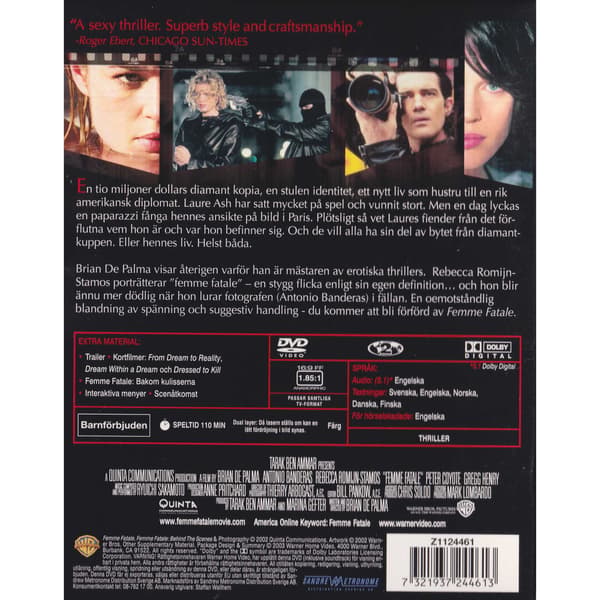Femme Fatale DVD (Brukt)