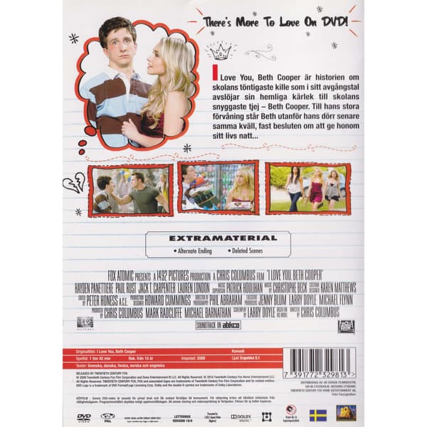 I Love You Beth Cooper DVD (Brugt)