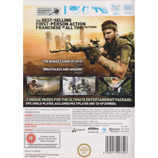 Call of Duty Black Ops Nintendo Wii