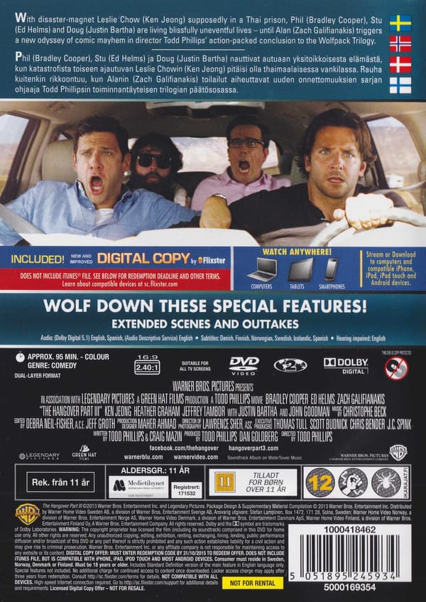 The Hangover Part III DVD (Brukt)