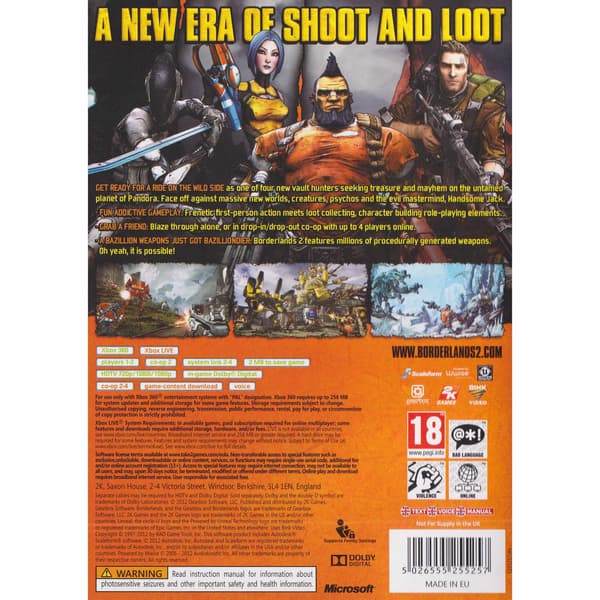 Borderlands 2 Xbox 360 (Brukt)