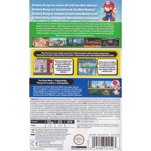 Mario vs Donkey Kong Nintendo Switch Nordic