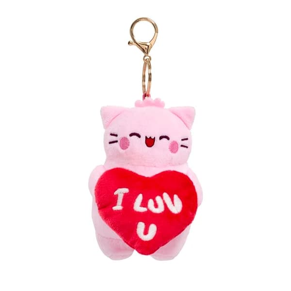 Pembe avaimenperällä Plush 12cm I Love You