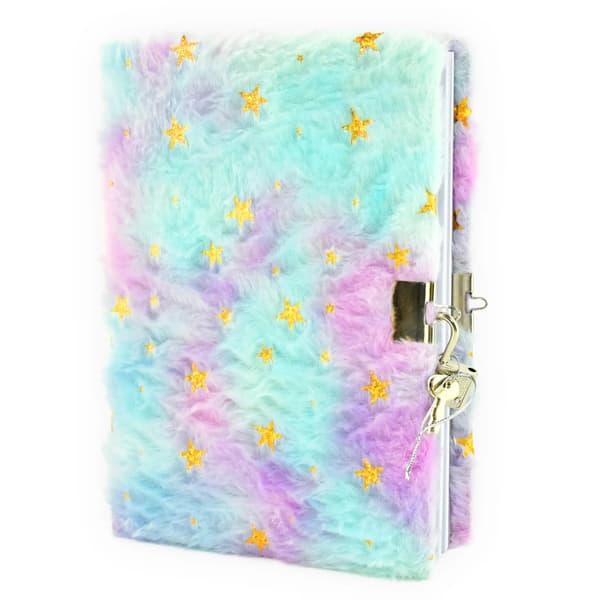 Dagbog med lås Fluffy Stars