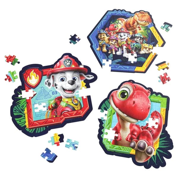 Paw Patrol Dino Plåtlåda med 3 Pussel
