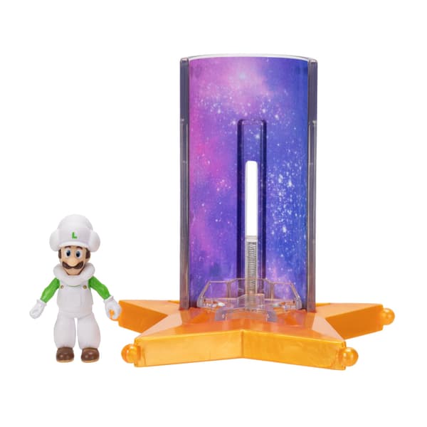 Mario Galaxy Movie Figur 4 cm med tilbehør W2 Cloud Luigi