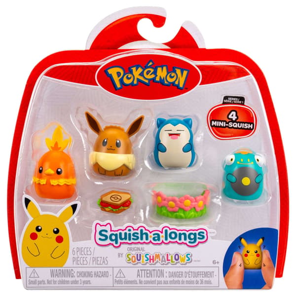 Squishmallows Pokemon Squish-a-longs 4-pak Eevee