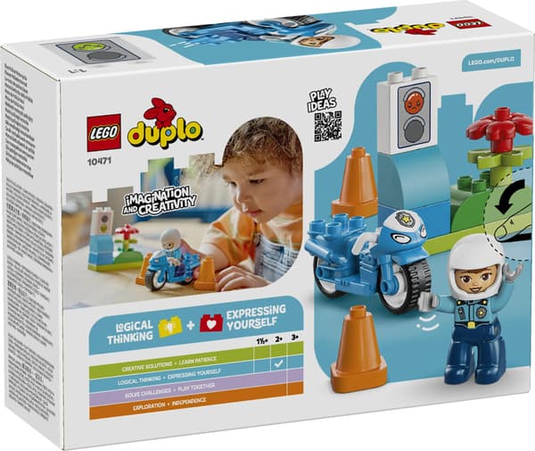 LEGO® DUPLO Blå polismotorcykel 10471