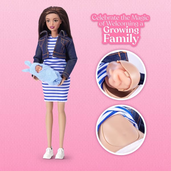 Zuru My Mini Baby Gravid Dukke Brunette