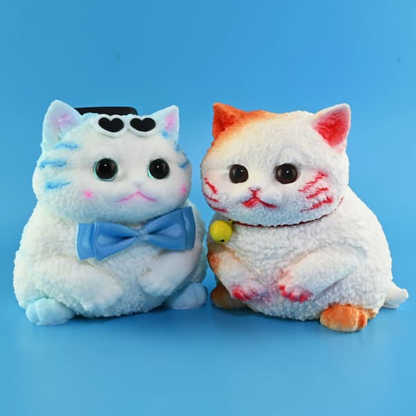Smoosh Squishy Cat 15cm Orange