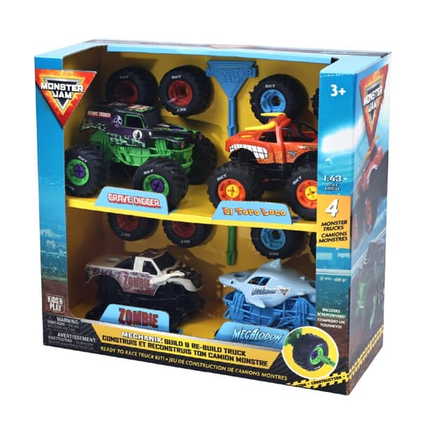 Monster Jam Mechanix 4-pack 1:43