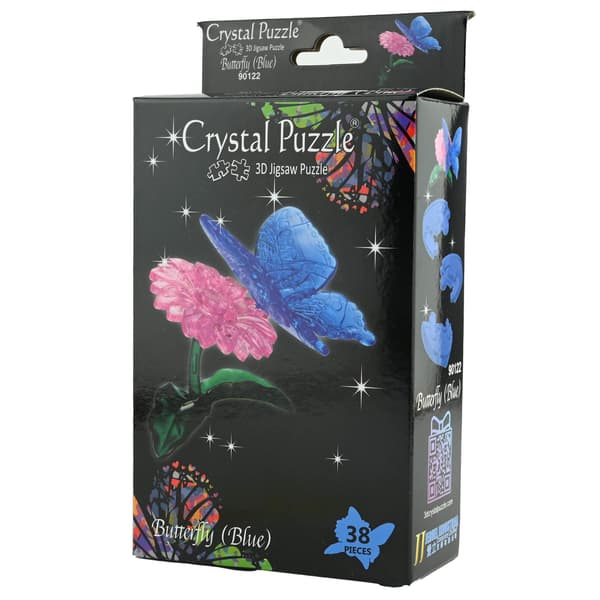 Crystal Puzzle 3D Sommerfugleblå 38 stykker