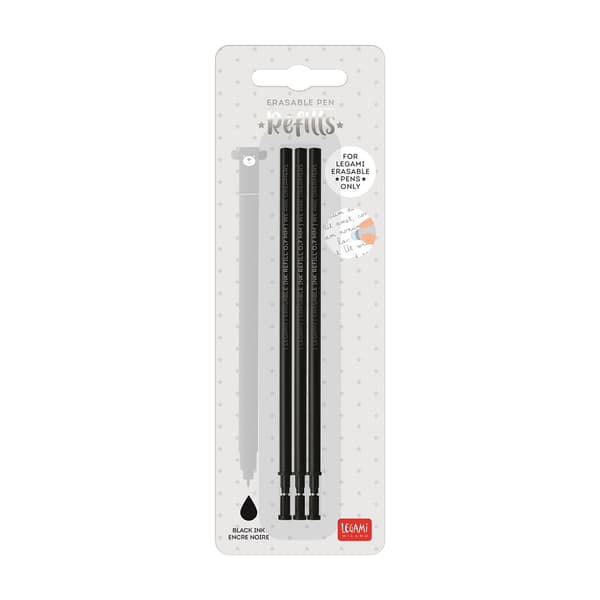 Refill till Gelpenna med utsuddbart bläck 3-pack svarta