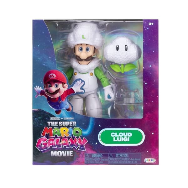 Mario Galaxy Movie Figur med tilbehør Cloud Luigi