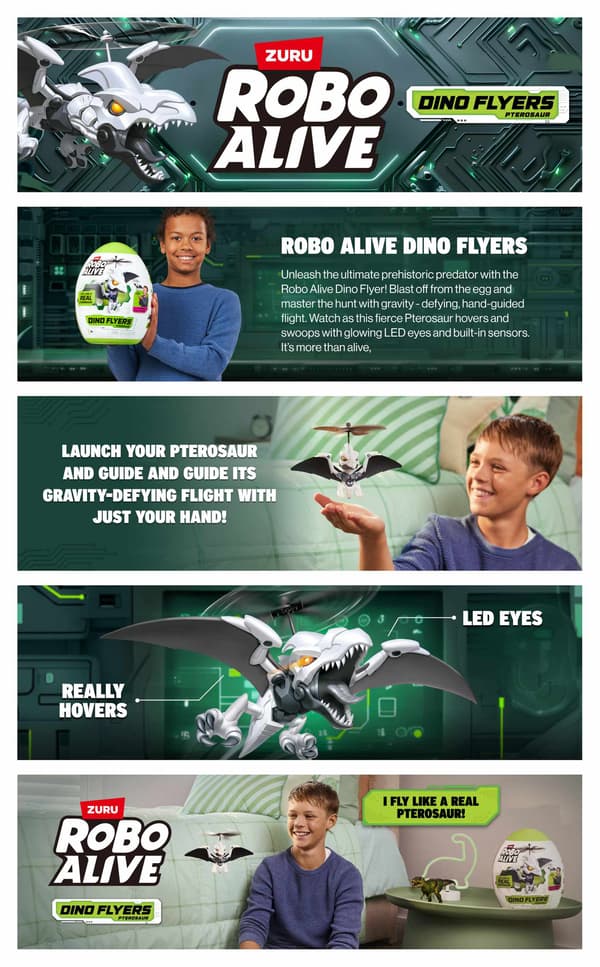 Robo Alive Dino Flyers Pterosaur