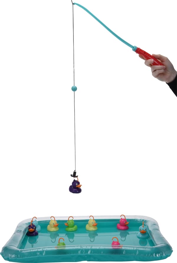 Fiskevildt ænder i poolen